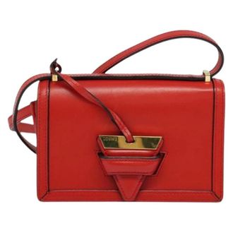 Loewe Pre-owned Cross Body Bags, female, Red, Size: ONE SIZE Pre-owned Leather Cross Body Bag