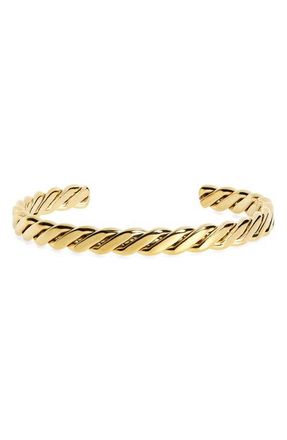 Nordstrom Waterproof Twisted Cuff Bracelet in Gold at Nordstrom