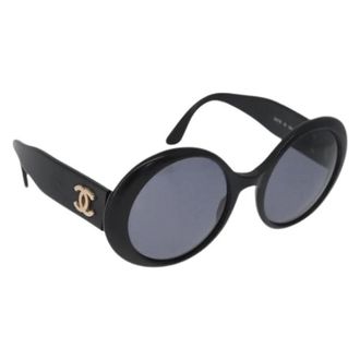 Chanel Pre-owned Accessories, female, Black, Size: ONE SIZE Pre-owned Vintage Sunglasses