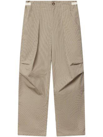 Isabel Marant Wide-Leg Trousers with Vertical Pinstripe Pattern