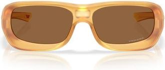 Oakley Gender Inclusive De Soto 59mm Rectangle Sunglasses in Matte Light Curry/bronze at Nordstrom