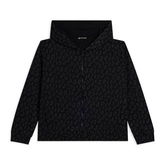 Freddy Felpa donna leopardata con zip e cappuccio