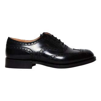 Churchs Klassieke Zwarte Leren Schoen - Heren - Nette schoenen - Zwart - 40 1/2 EU - Leer - Schoenen