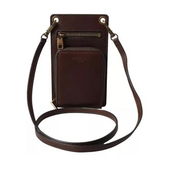 Dolce & Gabbana Brown Leather Crossbody Phone Holder
