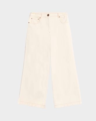 Toccin Blaire Wide-Leg Cotton Denim Weekend Pants