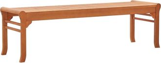 vidaXL Banco De Jard&iacute;n 3 Plazas Madera Maciza De Eucalipto 150 Cm Vidaxl