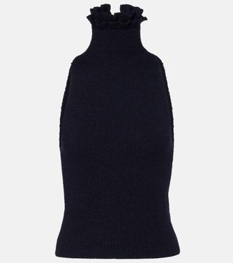 Alaia Alaïa Wool and silk-blend turtleneck top