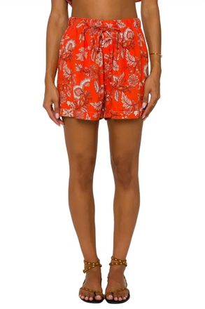 Velvet Heart Lyra Floral Shorts In Orange Blossom