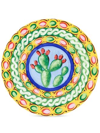 Dolce & Gabbana Carretto Sicilano set-of-two bread plates - unisex - Porcelain - One Size - Green