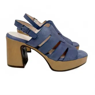 Wonders Womens Alessia Nubuck Sandals In Baltic