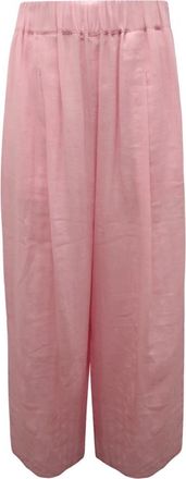 Emma & Gaia 35Ep 612 Emma Wo Katoenen Broek - Dames - Wijde Broeken - Roze - S - Katoen - Broeken