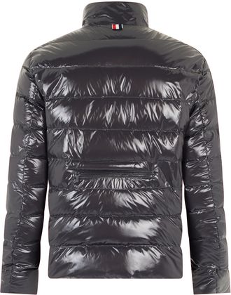 Thom Browne Mens Puffer Jacket Reversible Quilted Black Polyester Padded & Down