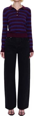 Pistola Denim Tate High-Rise Bowed Wide Leg Jeans In Midnight Hour