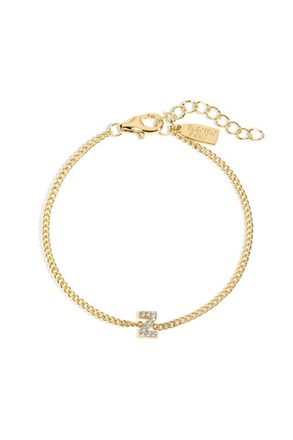 Electric Picks Initial Bracelet in Gold - Z at Nordstrom, Size 6.5