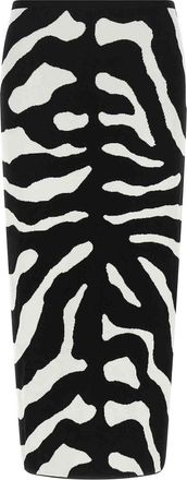 Moschino Zebra Intarsia Skirt