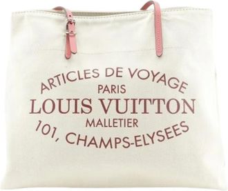Louis Vuitton Pre-owned Tote Bags, female, White, Size: ONE SIZE Pre-owned Canvas Tote Bag
