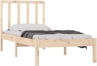 vidaXL Bed Frame without Mattress 75x190 cm Small Single Solid Wood Pine vidaXL