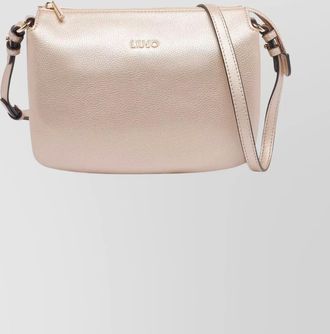 Liu Jo gold textured crossbody bag adjustable strap