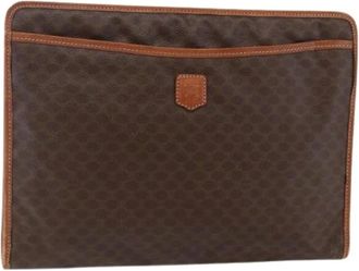 Celine Pre-owned Clutches, female, Brown, Size: ONE SIZE Pre-owned Leather Clutch
