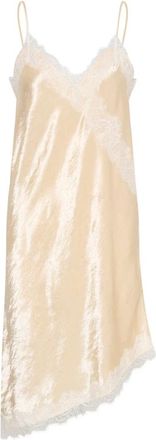 Soaked In Luxury SLIrianne Kantjurk - Dames - Jurken - Beige - Maat: L Poliester