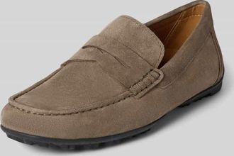 Geox Loafers aus Leder Modell KOSMOPOLIS RIP in Taupe, Gr&ouml;&szlig;e 41