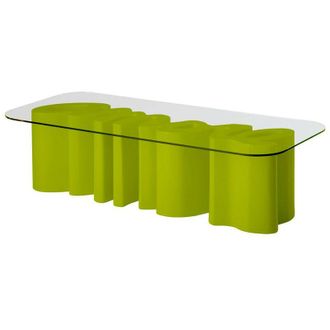 Slide Amore Table Verde lime tavolo scritta originale Slide di design da esterno interno giardino colorata polietilene terrazza veranda sala da pranzo