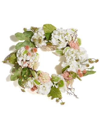 Safavieh Faux 28In Hydrangea & Magnolia Wreath