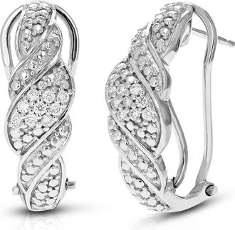 Vir Jewels 1/5 cttw Round Lab Grown Diamond Hoop Earrings Stunning Prong Setting on.925 Sterling Silver Size 1 Inch