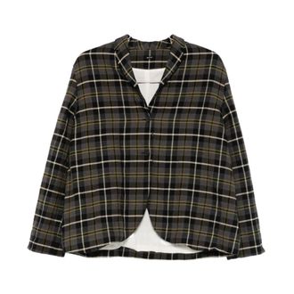 Apuntob Blazers, female, Black, Size: M Plaid Blazer