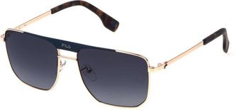 Fila SFI728 309Y Mens Sunglasses Gold Size 57