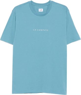 C.P. Company T-shirt in cotone con logo - Blu