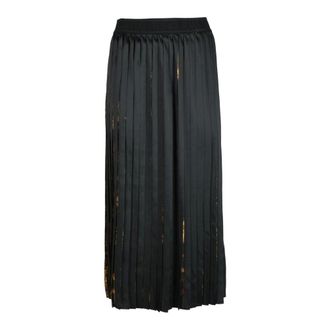 Versace Jeans Couture Pleated Midi Skirt - female - Versace Jeans Couture - Midi Skirts - Black - M - Skirts