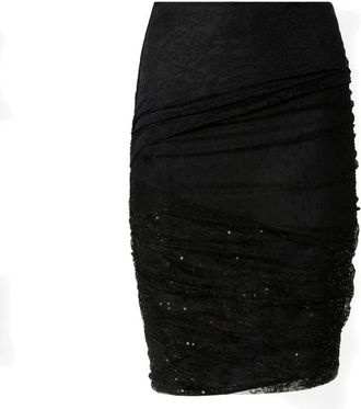 Pinko Birilli Rok - Dames - Korte rokken - Zwart - M - Nylon - Rokken