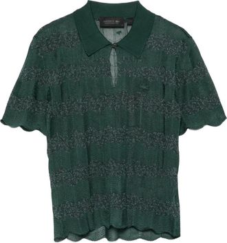 Lacoste Polo con orlo a smerlo - Verde