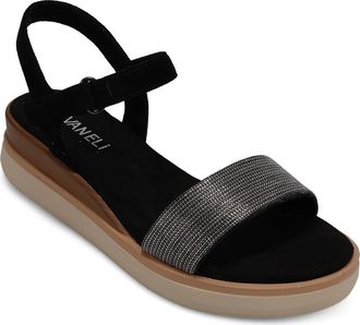 Vaneli Huggy Slingback Platform Wedge Sandal in Black at Nordstrom, Size 8.5