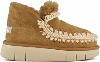 Mou Stijlvolle Enkellaarzen - Dames - Winterlaarzen - Bruin - 38 EU - Schoenen