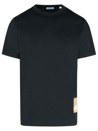 Burberry schwarzes Baumwoll -T -Shirt