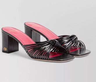 Valentino Garavani slide t60 mules block heel knotted