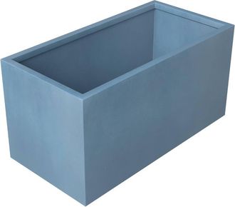 Leisure Mod Bloom Series Poly Stone Planter 9, 19.7 Long In Aged Concrete