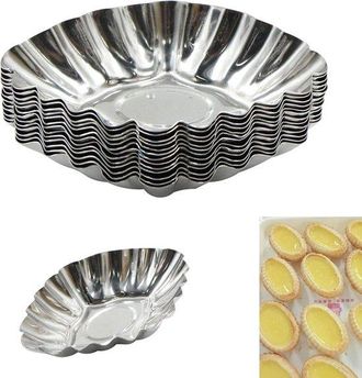 OEM Juego De 20 Mini Moldes Para Tartaletas - Acero Inoxidable Con Forma De Diamante Para Quiches, Huevos Y Pasteles