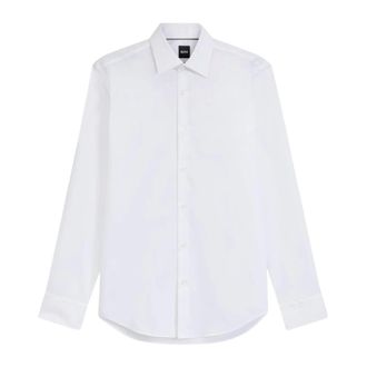 HUGO BOSS Overhemden, Heren, Wit, 7Xl, Katoen, Boss Shirts