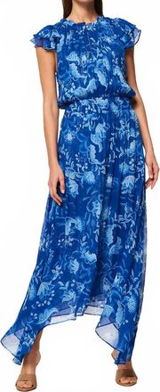 Misa Mariposa Maxi Dress In Figi Blue