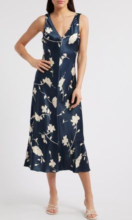 Rails Camellia Floral Print Midi Dress in Midnight Roses at Nordstrom, Size X-Small