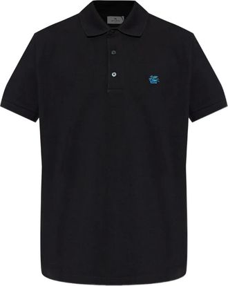 Etro Polo con logo - Nero
