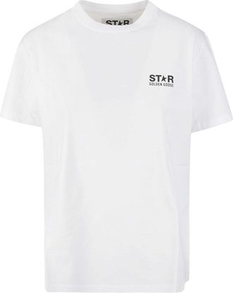 Golden Goose Relaxed Fit White Half Sleeve T-Shirt