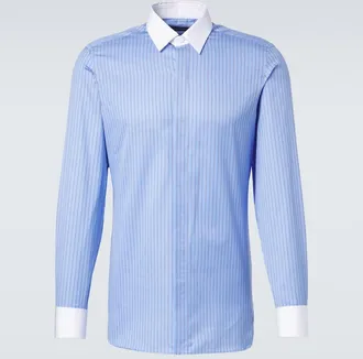 Tom Ford Striped cotton satin shirt