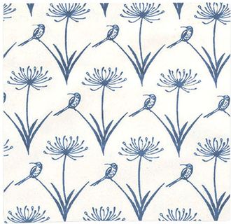 French Home Set Of 4 Botanical Sugarbird Napkins