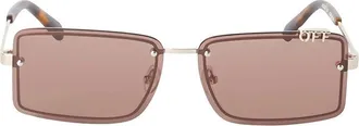 Off-white OERI13NTAMPA7745 Rectangular Metal Frame Sunglasses - Gold