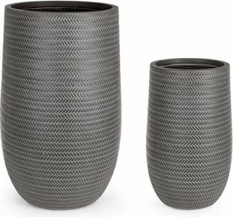 BIZZOTTO Bizzotto - Set2 P.vaso Trenzado A Alto Antracita