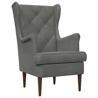 vidaXL Sill&oacute;n Gris Oscuro Terciopelo Vidaxl